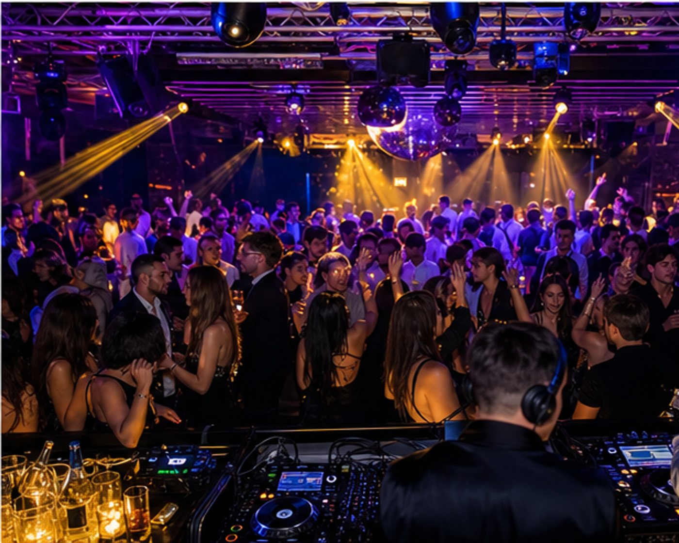 Afsluiting van de avond bij Aria Club Milano